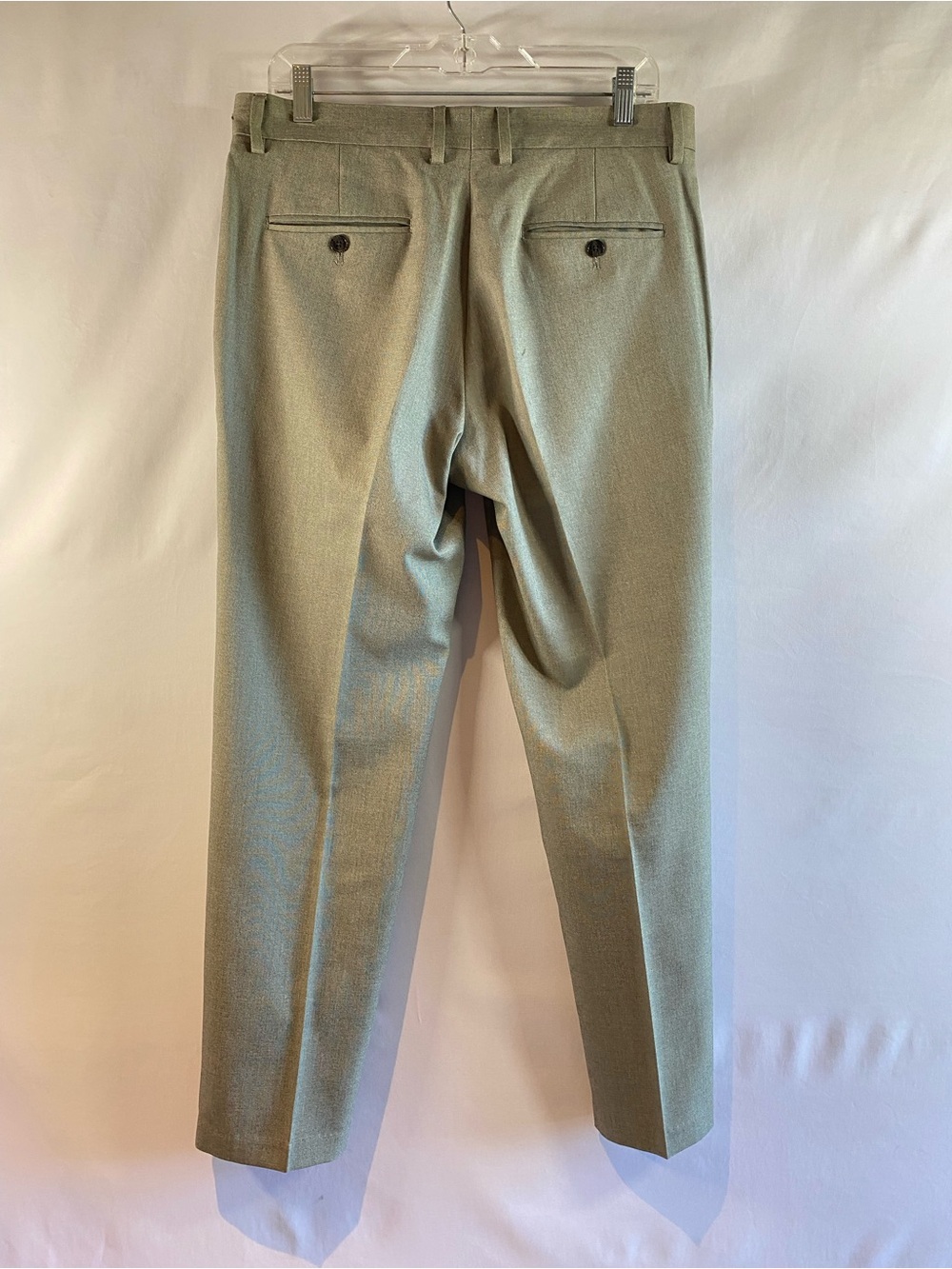 Kenneth Cole Reaction Men's Modern-Fit Stretch Dress Pant, Oatmeal Gray, 32x30 - Picture 4 of 9
